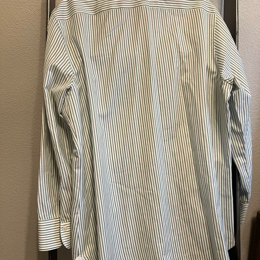 Finamore 1925 Napoli Striped Button-Up Shirt 17.5 - Picture 9 of 9